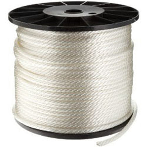 Solid Braid Nylon Rope, White - StaplermaniaStore