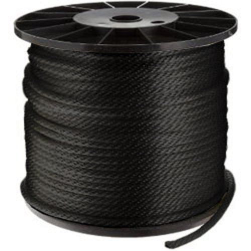 Solid Braid Nylon Rope Spool, Black - StaplermaniaStore