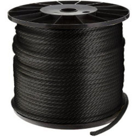 Double Braid Nylon Rope - 1/4" x 600 ft., Black - StaplermaniaStore