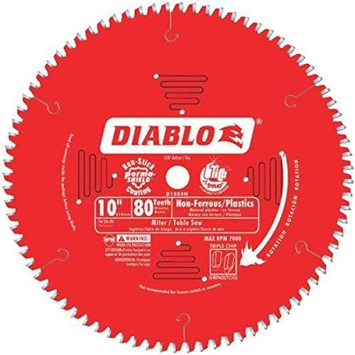 Diablo D1080N Non-Ferrous Metal & Plastic Cutting Saw Blade, Pack of 3