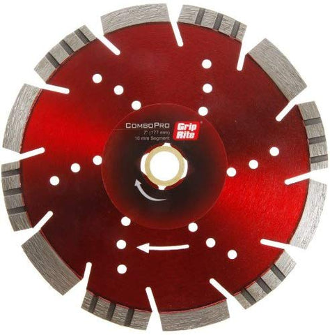 Grip-Rite GRCOMBOP7 7-Inch Combopro Combination Diamond Blade - 10mm Rim - StaplermaniaStore