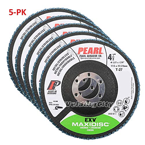 Pearl Abrasive EXV Zirconia Maxidisc Flap Disc 5-PK - StaplermaniaStore