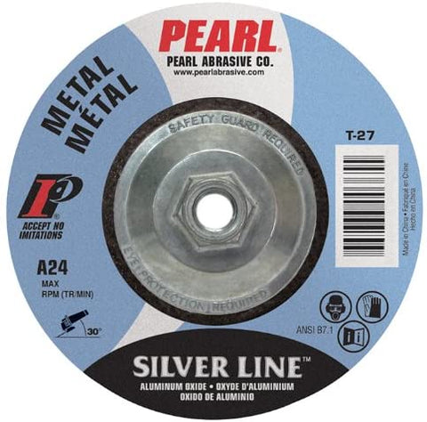 Pearl SILVERLINE 6" x 1/4" x 5/8"-11 Depressed Center Grinding Wheel (Pack of 10)