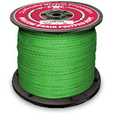 Hollow Braid Polypropylene Rope - 3/16" x 660 ft, Green - StaplermaniaStore