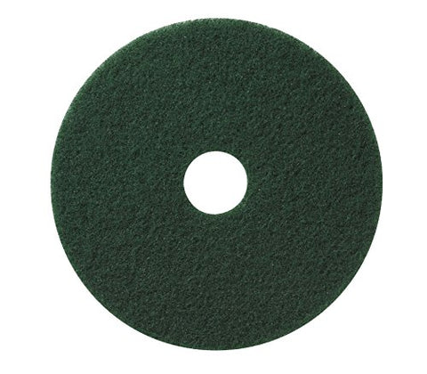 Americo Manufacturing 400314 Green Scrub Floor Scrubbing Pad (5 Pack), 14" - StaplermaniaStore