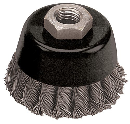 Pearl Abrasive Knot Cup Wire Brush with Stainless Wire - StaplermaniaStore