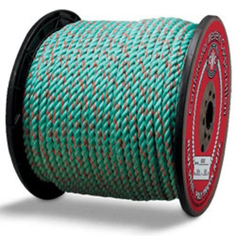 Blue Steel Truck Rope - Teal w/Orange Tracer - 3/8" x 600', 3800 lbs Tensile (1 Reel) - CWC-405405 - StaplermaniaStore