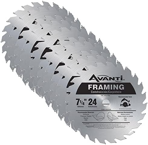 Avanti A0724A 7-1/4-inch 24T 5/8-inch Arbor Framing Circular Saw Blades