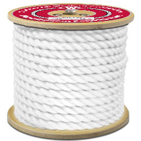 CWC 3-Strand Twisted Polypropylene Rope, White - StaplermaniaStore