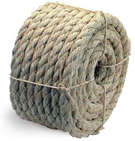 3-Strand Sisal Rope - 1/2" x 100 ft, Natural (Pack of 12 Rolls) - StaplermaniaStore