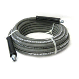 Suttner B3V00382 100' Gray 4000 PSI 3/8" Pressure Washer Hose MNPT x M Swivel