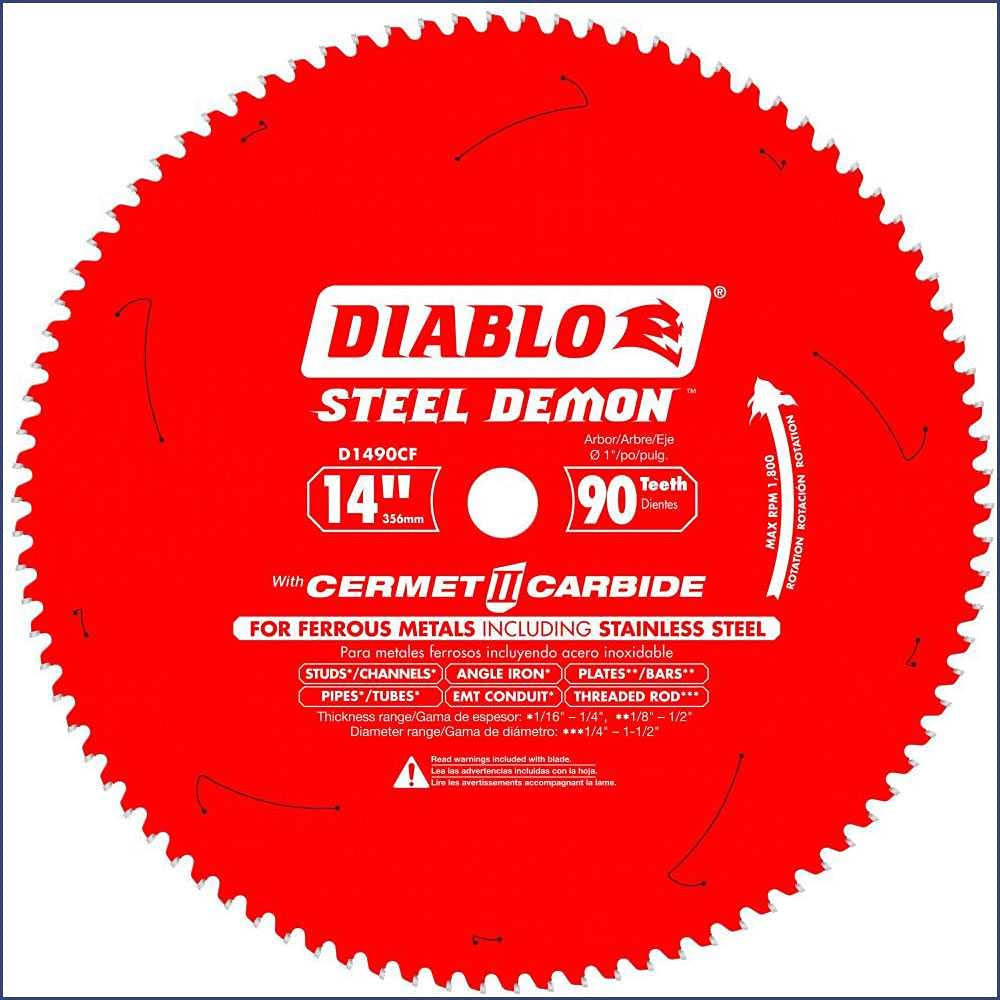 Diablo D1490CF Thin Metal Cutting Saw Blade 14" x 90 Tooth 2-Pack