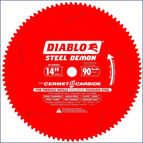 Diablo D1490CF Thin Metal Cutting Saw Blade 14" x 90 Tooth 2-Pack