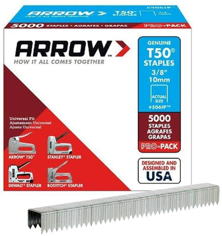 A11 3/8" Staple 20 Ga 3/8" Crwn 3/8" Leg 506IP 5,000 per box