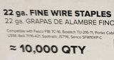 TTSC04LF 22-Gauge 3/8" Crown Fine Wire Staples with 1/4" Leg (10000 per Box) Liquor Finish Bronze Color