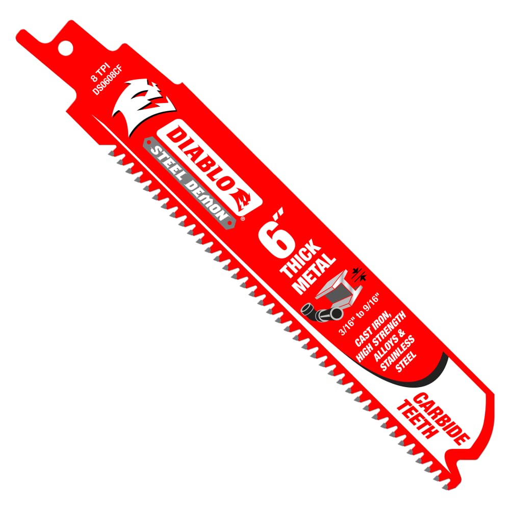 Freud Diablo DS0608CF10 Carbide Tipped Thick Metal Blade, 6"