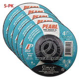 5-PK Pearl Abrasive Slimcut-40 Cut-Off Wheel Aluminum Oxide Type 1 and Type 27 Contaminant Free - StaplermaniaStore
