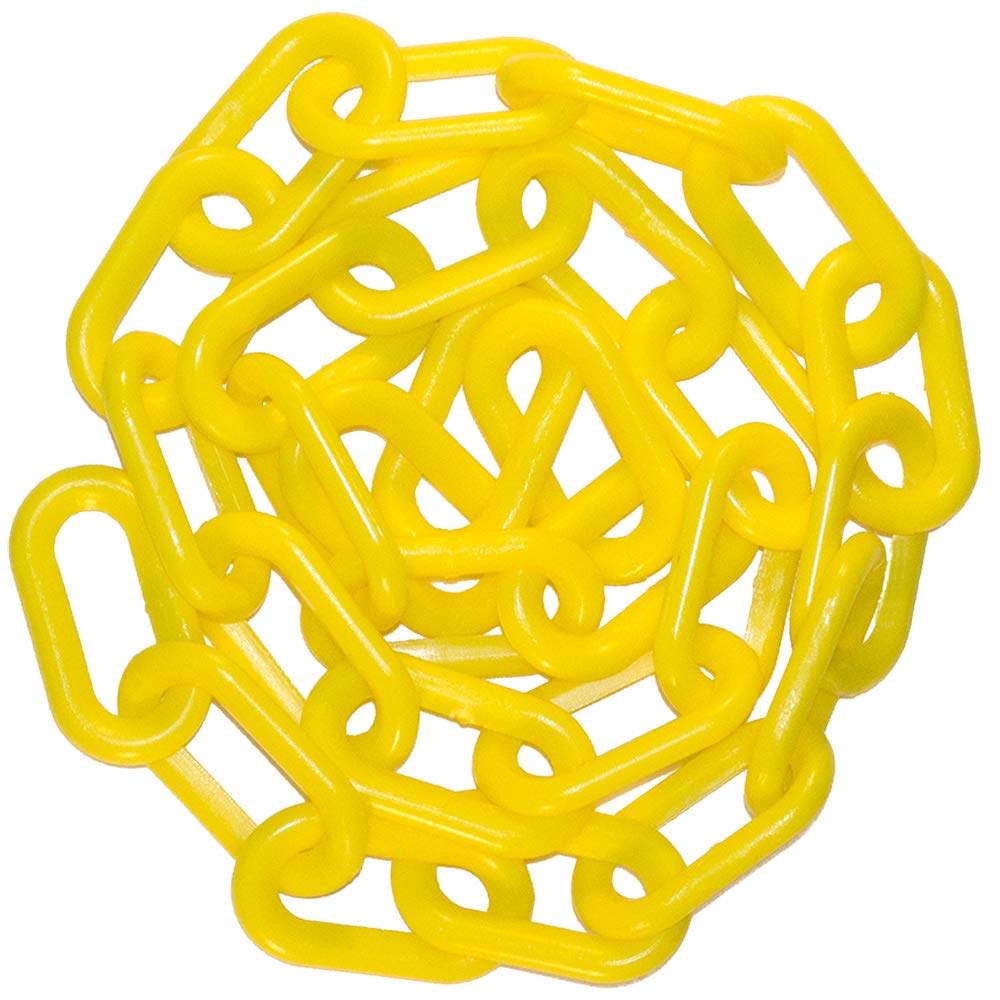 1"  Plastic Chain, 100 feet-Yellow - StaplermaniaStore