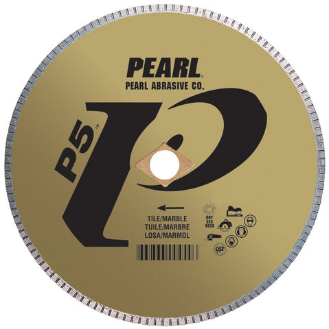 Pearl Abrasive P5 DIA10SH5 Turbo Rim Blade for Tile and Marble 10 x .060 x 5/8 - StaplermaniaStore