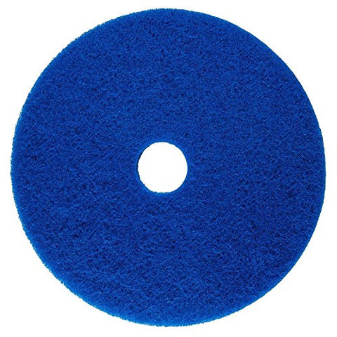 Floor Pad 17 Inch Diameter Blue Stripping Buffer Polish Scrub Americo (5 Pieces) - StaplermaniaStore