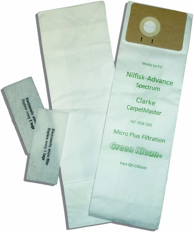 Green Klean GK-CMastr Nilfisk Advance Spectrum Replacement Vacuum Bags - 10 per Case - Case of 20