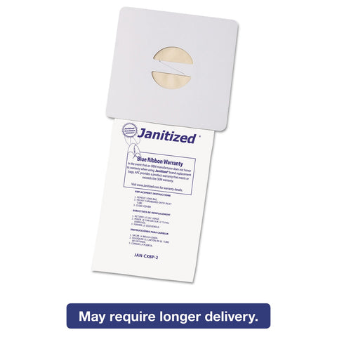 JANCXBP2 - Janitized Vacuum Filters, Nobles Portapac Strap-a-vac, amp;amp; Tennant Back Pack Vacuums, 10/cs - StaplermaniaStore