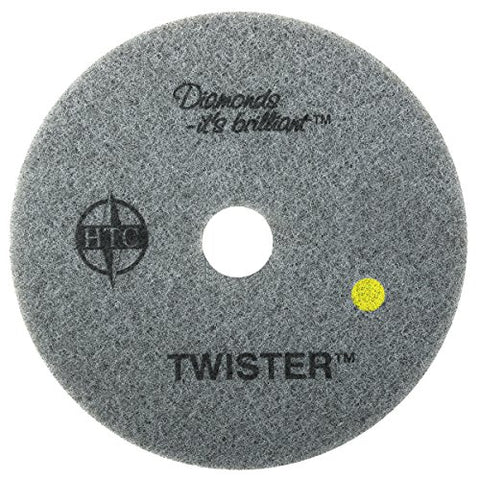 Americo Manufacturing 435414 Twister Yellow 1500 Grit Floor Pad for Step 2 Initial Polishing (2 Pack), 14" - StaplermaniaStore