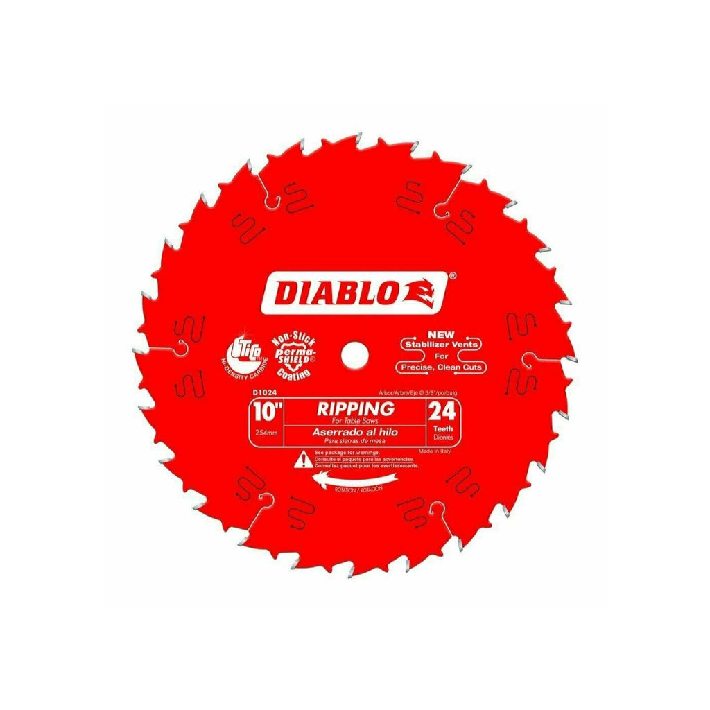 Diabloo Tools D1024X 10 in. x 24 Tooth Ripping Saw Bblade