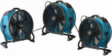 XPOWER X-47ATR 1/3 HP Sealed Motor Axial Air Mover Fan - with Variable Speed Control, 3 Hour Timer - Blue