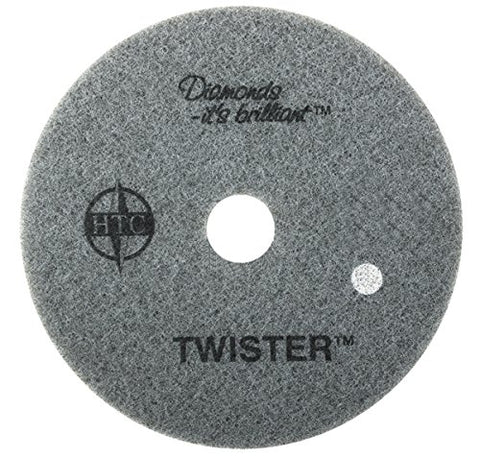 Americo Manufacturing 435327 Twister White 800 Grit Floor Pad for Step 1 Deep Cleaning (2 Pack), 27" - StaplermaniaStore