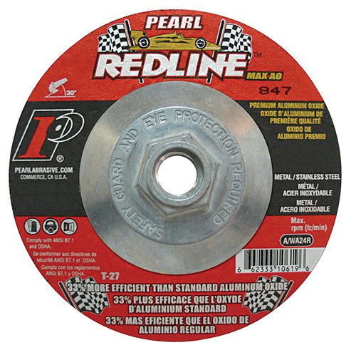 Pearl Redline 9" x 1/4" x 5/8"-11 Depressed Center Grinding Wheels – Metal - StaplermaniaStore