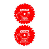 Freud D0624X Diablo 6-1/2-Inch 24-Tooth ATB Framing Saw Blade 5/8-Inch Arbor (4 Pack)
