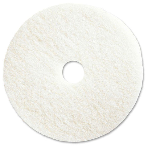 Floor Pad 20 Inch Diameter White Stripping For Buffer Polish Scrubbing Americo - StaplermaniaStore