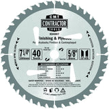 CMT K04007-X10 ITK Contractor Finishing Saw Blade Masterpack, 7-1/4 x 40 Teeth, 10° ATB with 5/8-Inch<> bore - 10-Pack