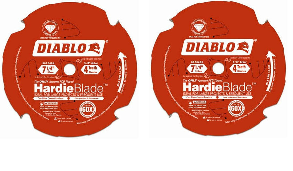 Freud D0704DH Diablo 7-1/4"x4T PCD Tip TCG Hardie Fiber Cement Saw BLD,5/8 Arbor (Tw? ???k)