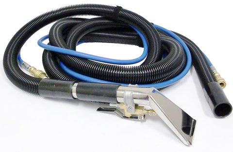 Sandia 80-8010 Stainless Steel Upholstery Tool with 15' Solution Hose and Vacuum Hose, 4" - StaplermaniaStore