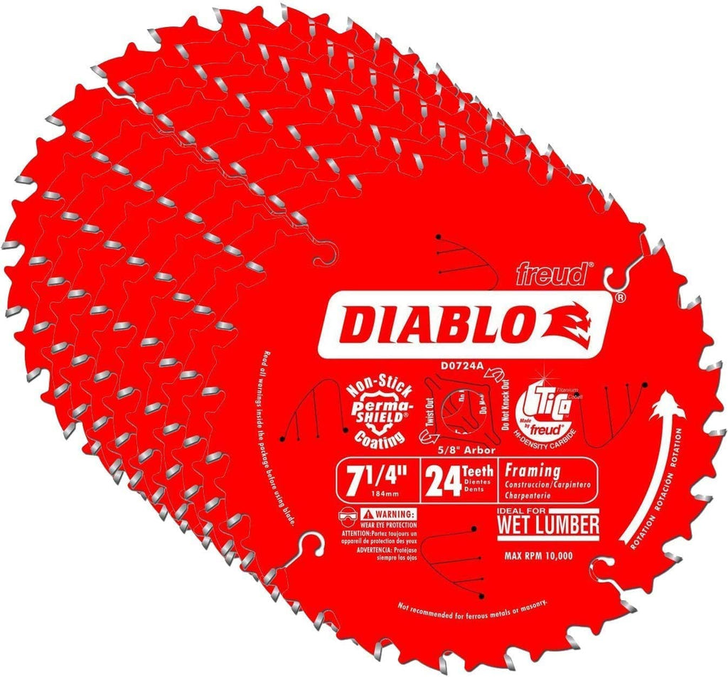 Diablo D0724A 7-1/4" 24T Diablo Circular Saw Framing Blade