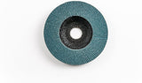 Mercer Industries 266080 Zirconia Flap Disc, High Density, Type 27, 5" x 7/8", Grit 80, 10 Pack
