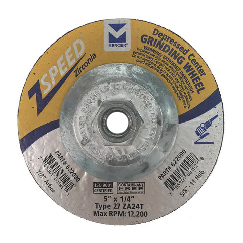 Mercer Industries 622060 Zspeed Zirconia Grinding Wheel, - StaplermaniaStore