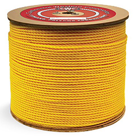 Polypropylene Conduit Rope - 1/8" x 1000 ft., Yellow - StaplermaniaStore