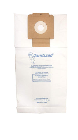 Janitized JAN-KAT12-2(10) Premium Replacement Commercial Vacuum Paper Bag for Karcher/Tornado Model T12/1 Vacuum Cleaner, OEM#K69043120/6.904-312.0 (Pack of 10) - StaplermaniaStore