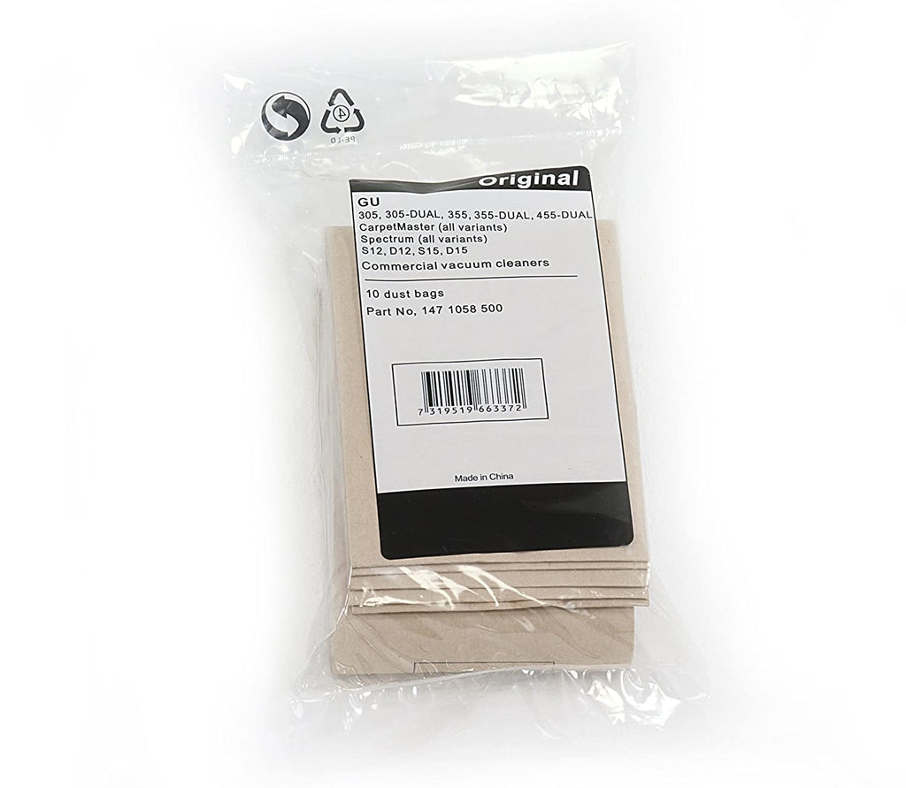 Clarke 1471058500 Commercial Dust Bag Kit - Package Of 10 Bags And 2 Pre-Filters - StaplermaniaStore