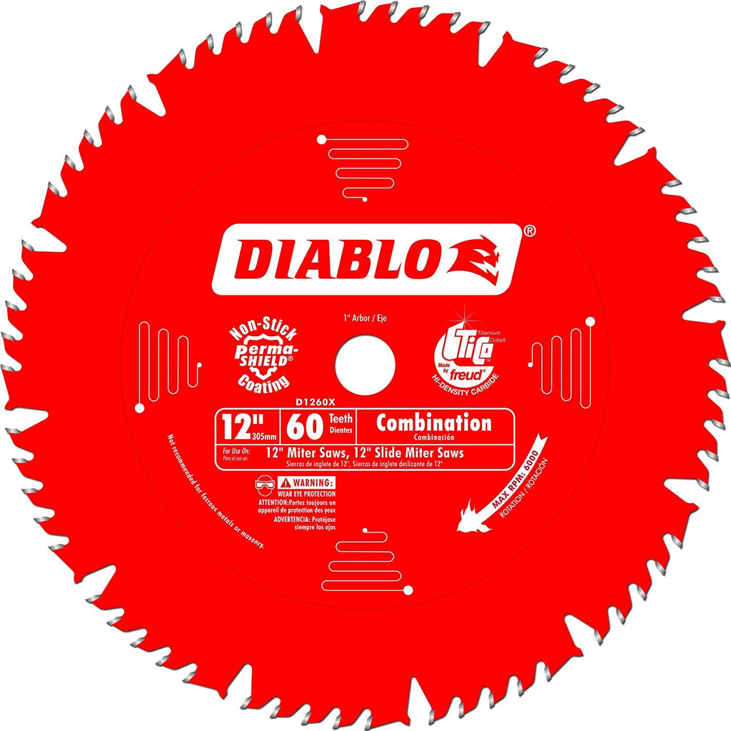 Diablo D1260X 12" x 60 Tooth Combination Blade 2-Pack