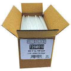 Surebonder 725M510 Mini All Temperature Hot Melt Glue Sticks, 10-Inch 5-lbs - StaplermaniaStore