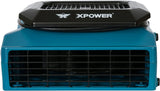 XPOWER XL-760AM 1/3 HP 1150 CFM Sealed Motor Low Profile Fan, Air Mover, Carpet Dryer with Build-in GFCI Power Outlets and Hour Meter