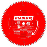 Freud D1080N Diablo 10-Inch 80 Tooth TCG Non-Ferrous Metal & Plastic Cutting Saw Blade 5/8-Inch Arbor (2 Pack)