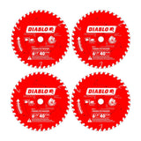 Diablo D0641X 6-1/2 by 40 Finishing Saw Blade 5/8-Inch Arbor (4 Pack)