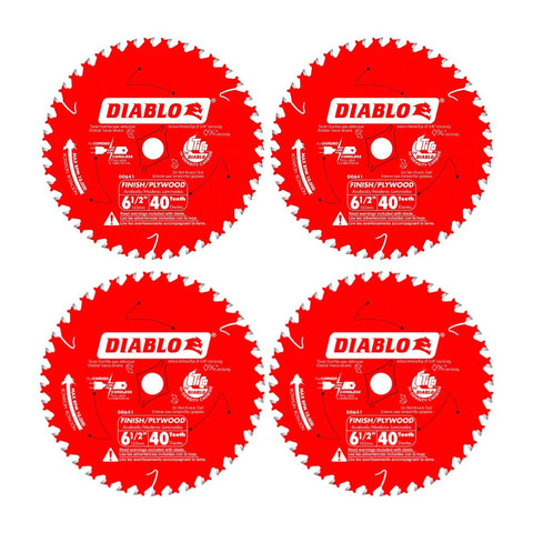 Diablo D0641X 6-1/2 by 40 Finishing Saw Blade 5/8-Inch Arbor (4 Pack)