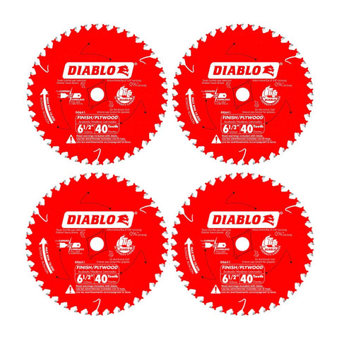 Diablo D0641X 6-1/2 by 40 Finishing Saw Blade 5/8-Inch Arbor (4 Pack)