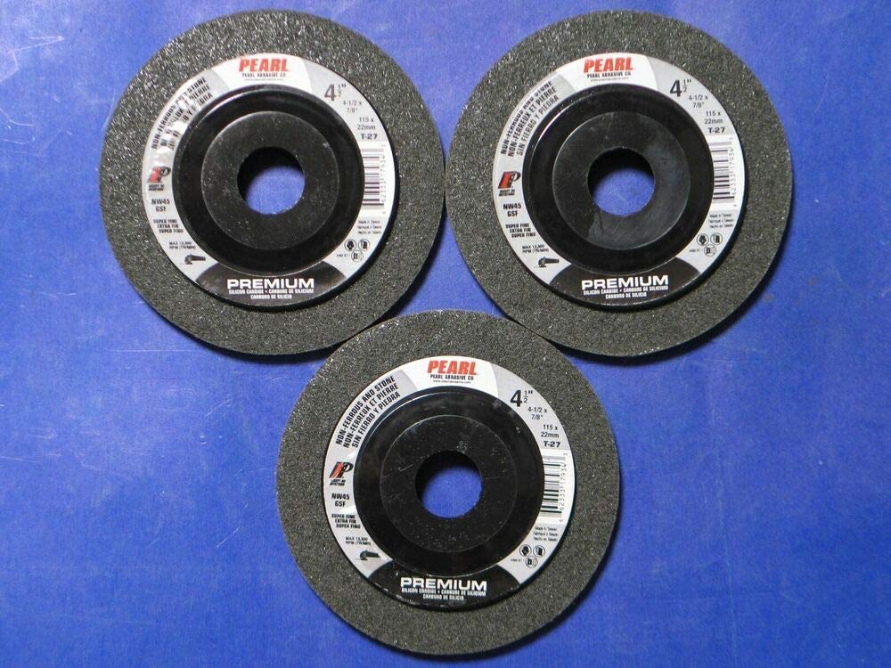 PEARL ABRASIVE PREMIUM 4-1/2" X 7/8" SUPER FINE SRFC-PREP WHEELS NW45GSF - StaplermaniaStore